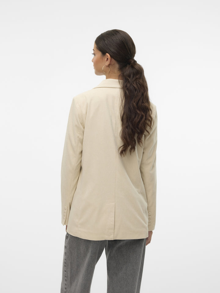VMNORA LS LOOSE CORDUROY BLAZER, Birch 222913 Bild 4