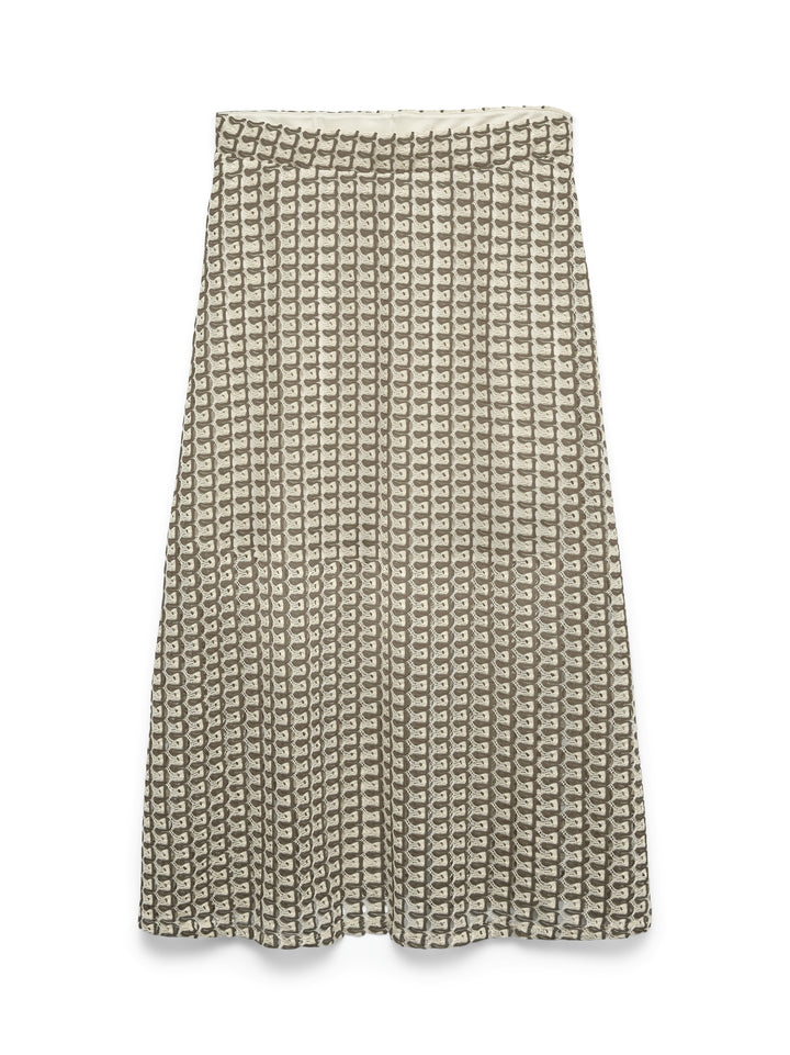 VMROSALIA HW 7/8 A-LINE SKIRT JRS G, Birch/Silver mink 222913002 Bild 1