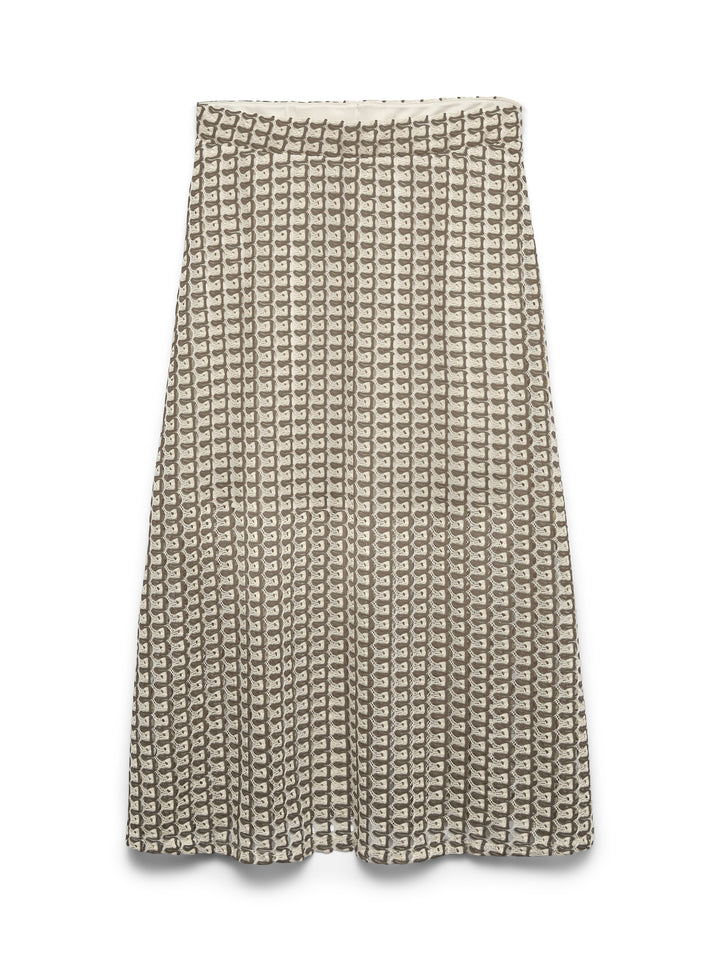 VMROSALIA HW 7/8 A-LINE SKIRT JRS G, Birch/Silver mink 222913002 Bild 1