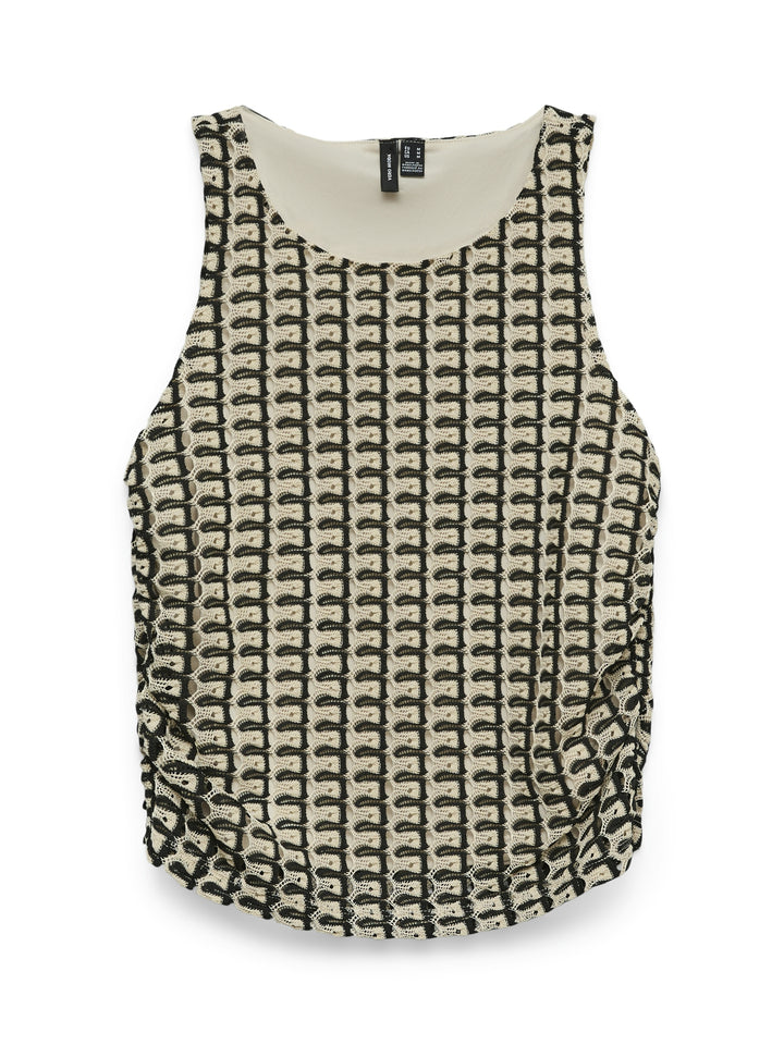 VMROSALIA SL O-NECK SHORT TOP JRS G, Oatmeal/Black 175626001 Bild 1