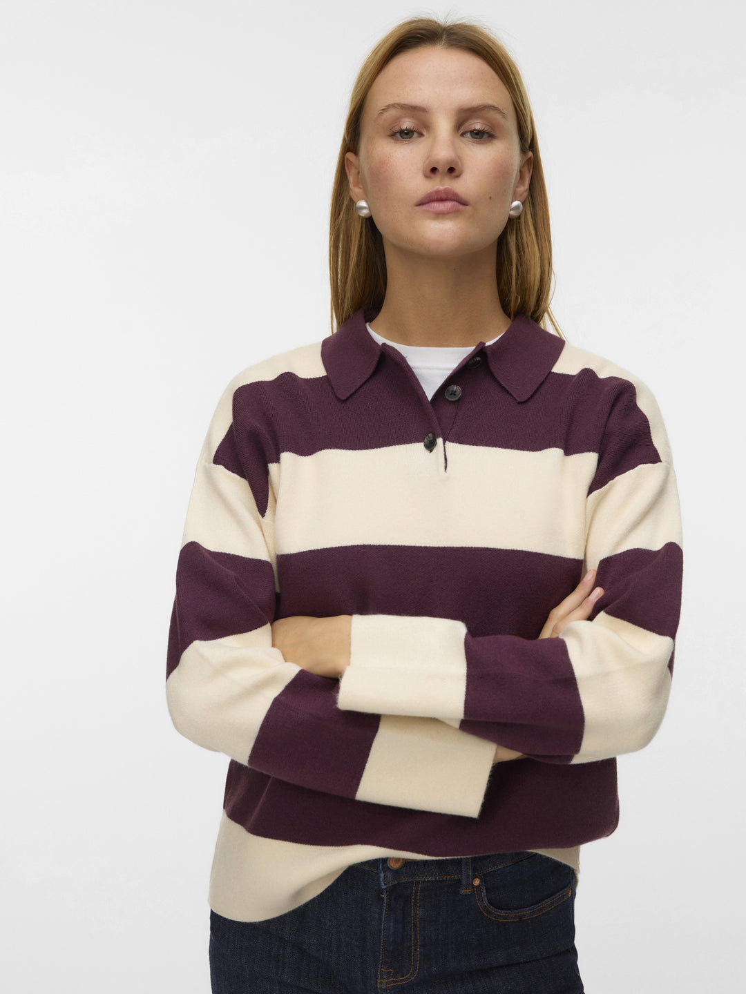 VMSABA POLONECK LS PULLOVER, Winetasting/W. BIRCH STRIPES + WINE 186320004 Bild 4