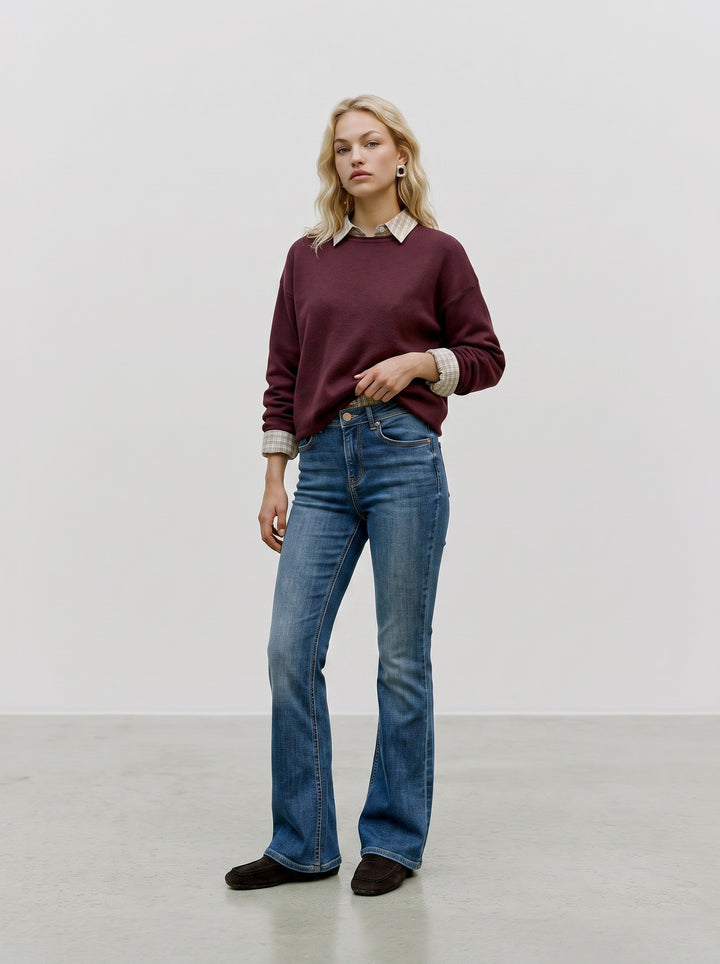 VMSABA ROLL LS O-NECK PULLOVER GA N, Winetasting 186320 Bild 1