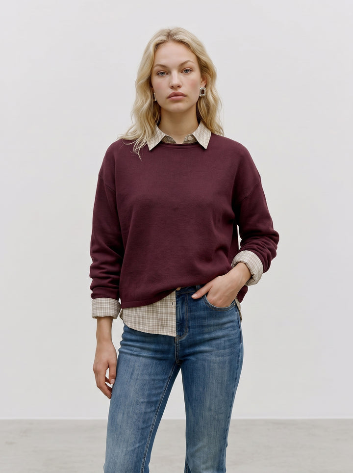 VMSABA ROLL LS O-NECK PULLOVER GA N, Winetasting 186320 Bild 2