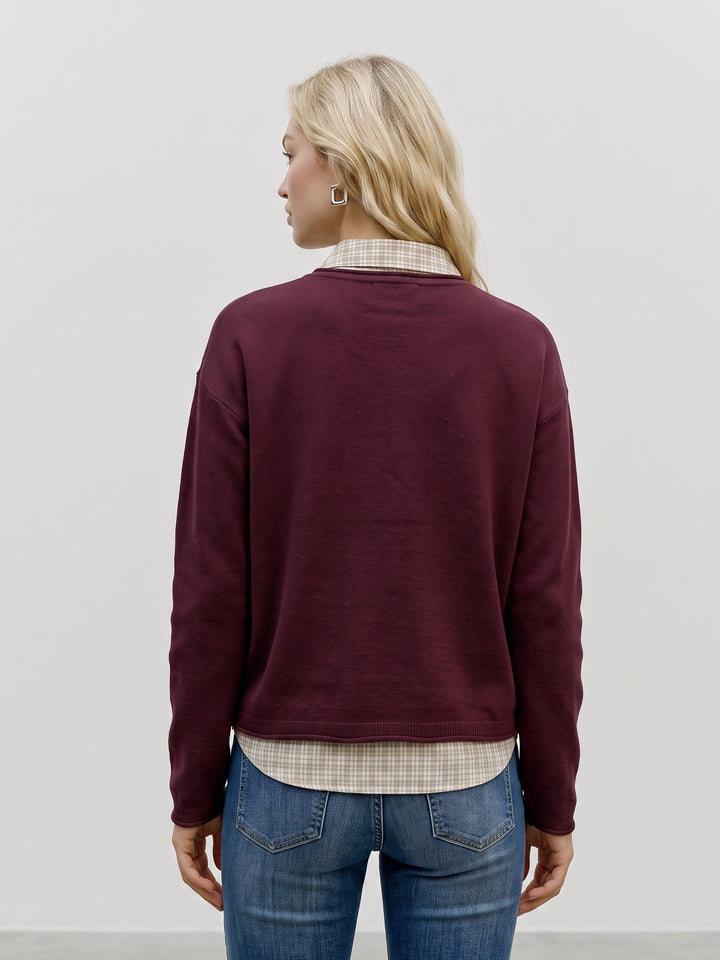 VMSABA ROLL LS O-NECK PULLOVER GA N, Winetasting 186320 Bild 3