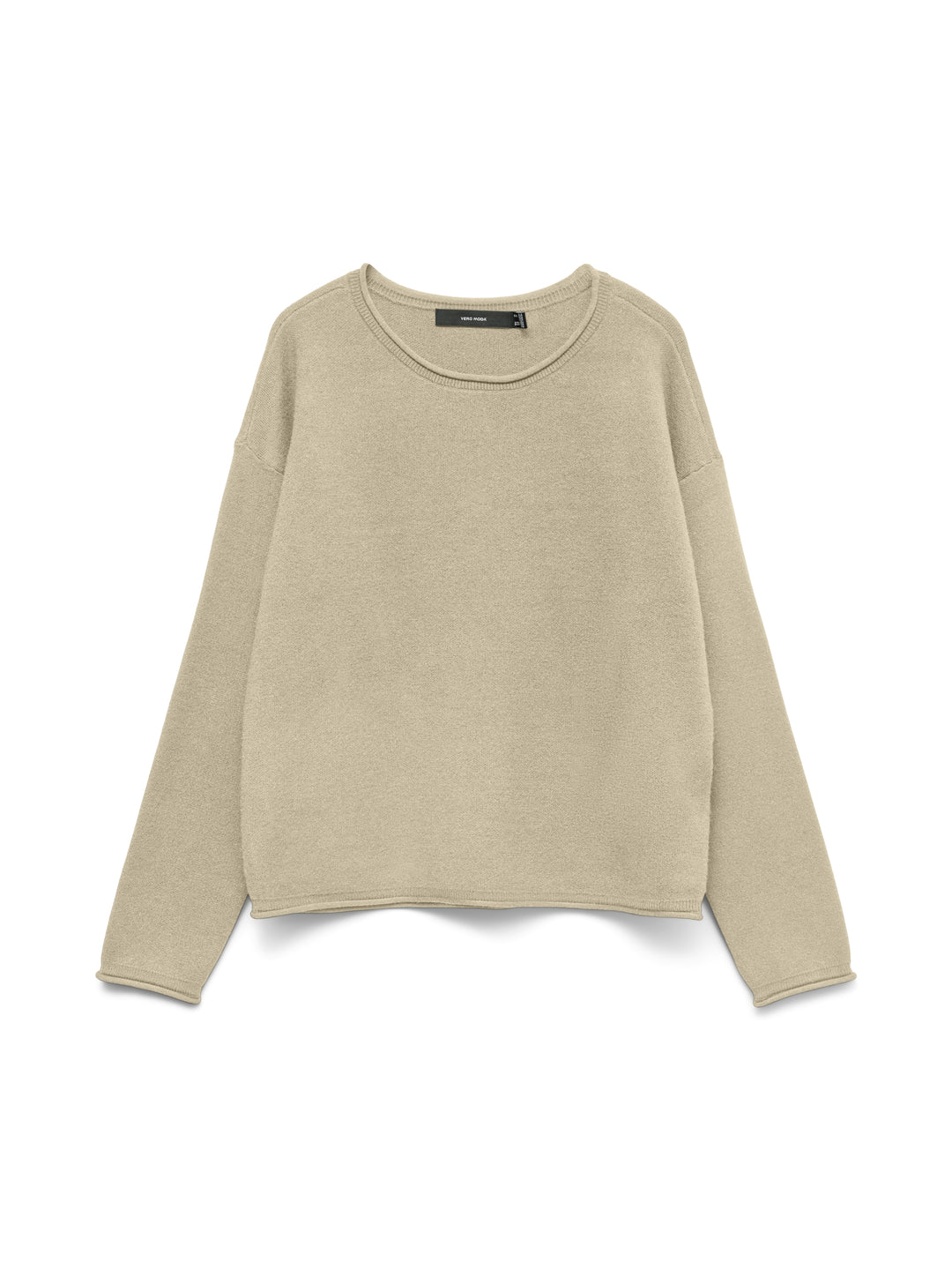 VMSABA ROLL LS O-NECK PULLOVER GA N, Abbey Stone/W. MELANGE 189038001 Bild 1