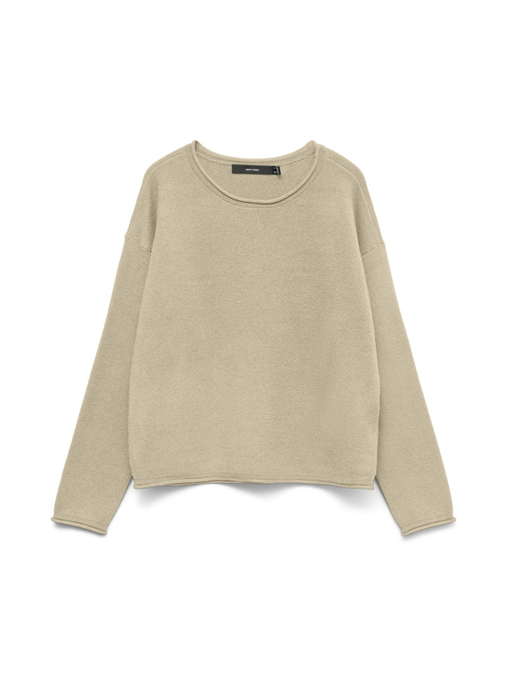 VMSABA ROLL LS O-NECK PULLOVER GA N, Abbey Stone/W. MELANGE 189038001 Bild 1