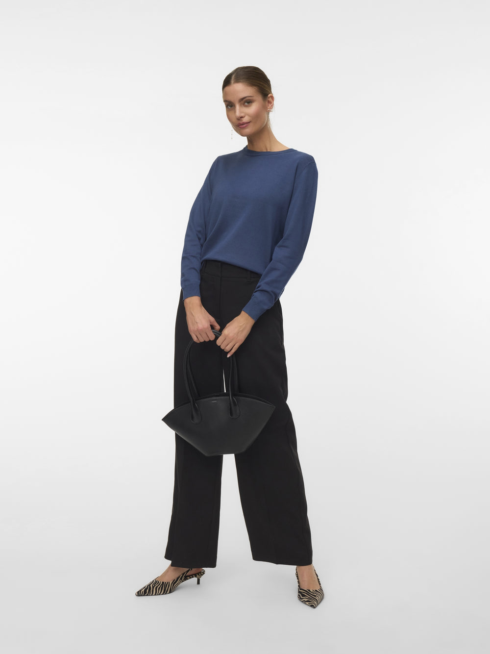 VMSILJE LS O-NECK PULLOVER NOOS, Dark Denim 229916 Bild 2