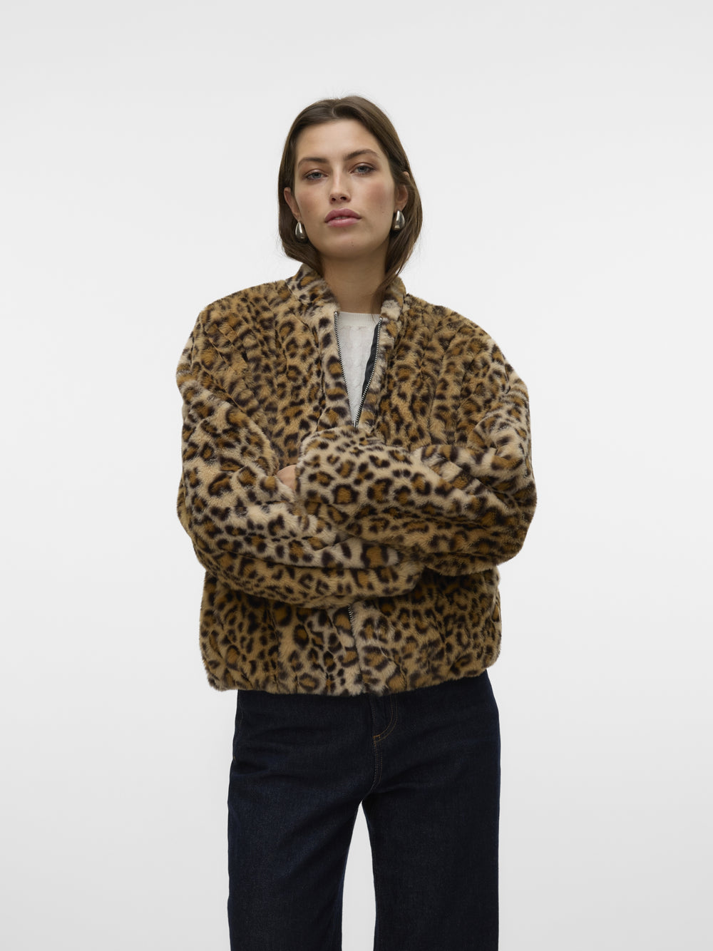 VMSONJALIGA AOP SHORT JACKET GA BOO, Silver Mink/LEOPARD 192623001 Bild 2