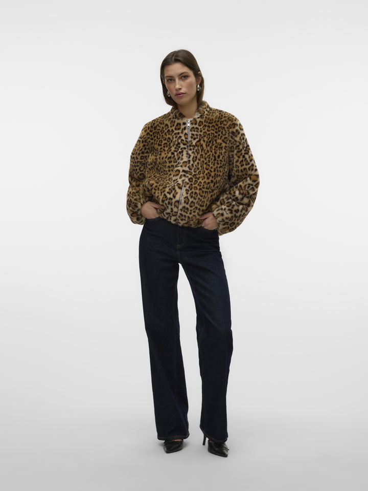 VMSONJALIGA AOP SHORT JACKET GA BOO, Silver Mink/LEOPARD 192623001 Bild 4