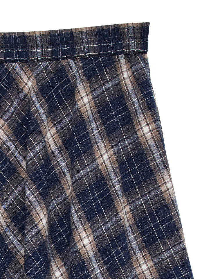 VMTILDA CHECK HW 7/8 SKIRT WVN, Navy Blazer/Fossil/snow white 188780001 Bild 2