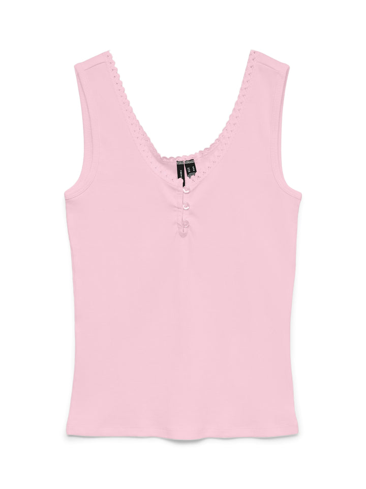 VMTINNA SL U-NECK SHORT TOP JRS GA, Pink-A-Boo 291375 Bild 1
