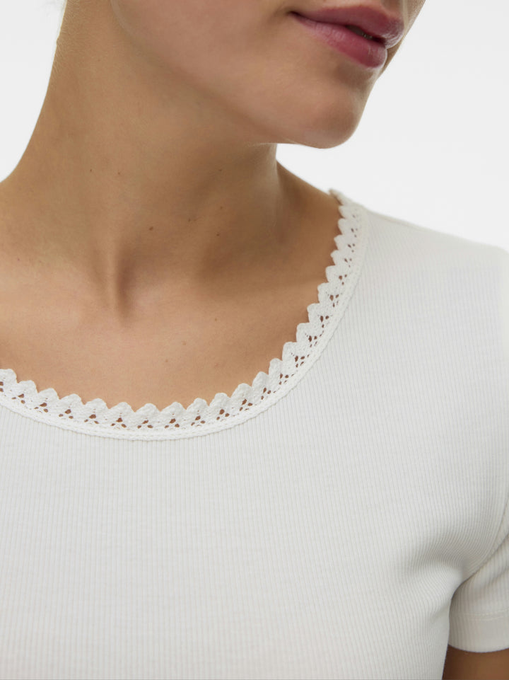 VMTINNA SS O-NECK TOP JRS GA, Snow White 175598 Bild 2
