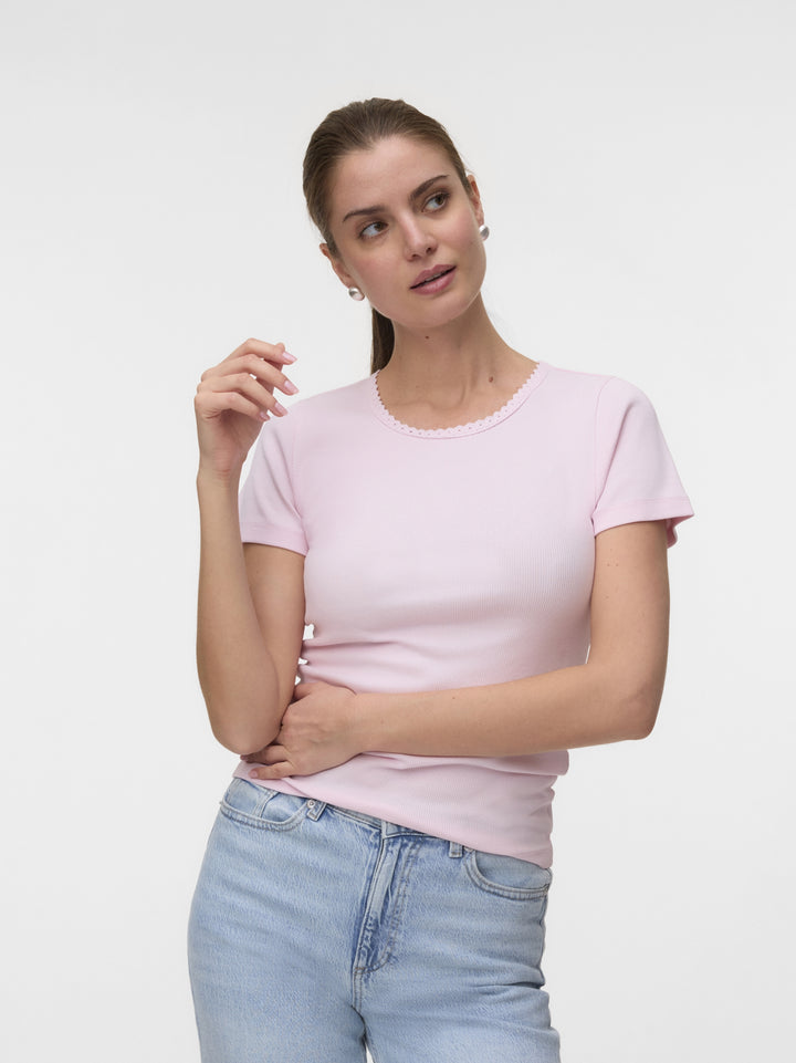 VMTINNA SS O-NECK TOP JRS GA, Pink-A-Boo 291375 Bild 4