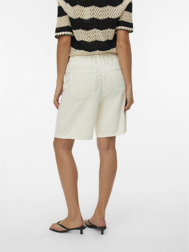 VMVILLA MR BERMUDA DNM SHORTS MIX, Ecru 214270 Bild 2