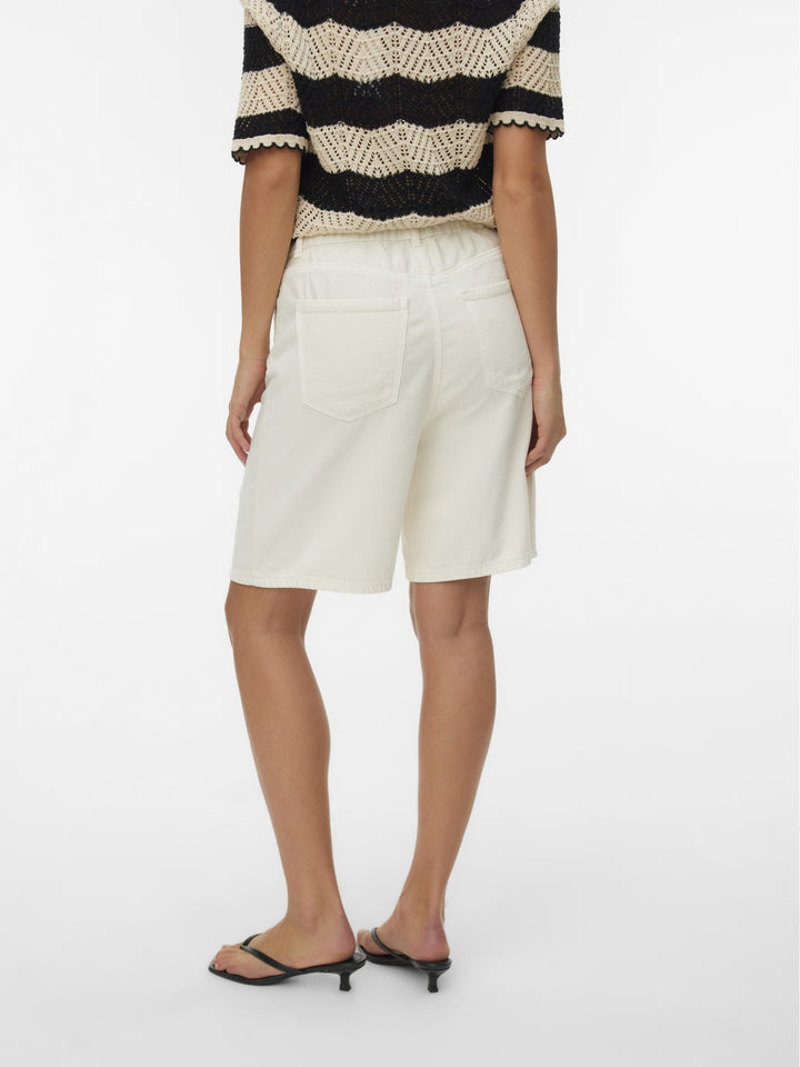 VMVILLA MR BERMUDA DNM SHORTS MIX, Ecru 214270 Bild 4