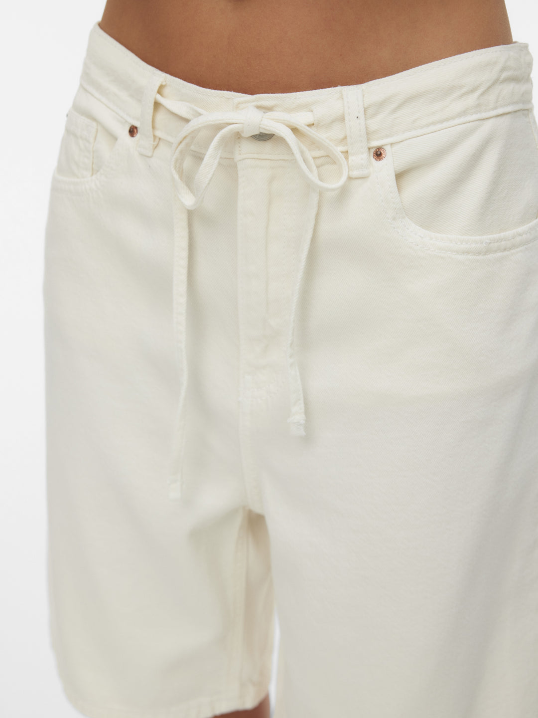VMVILLA MR BERMUDA DNM SHORTS MIX, Ecru 214270 Bild 6
