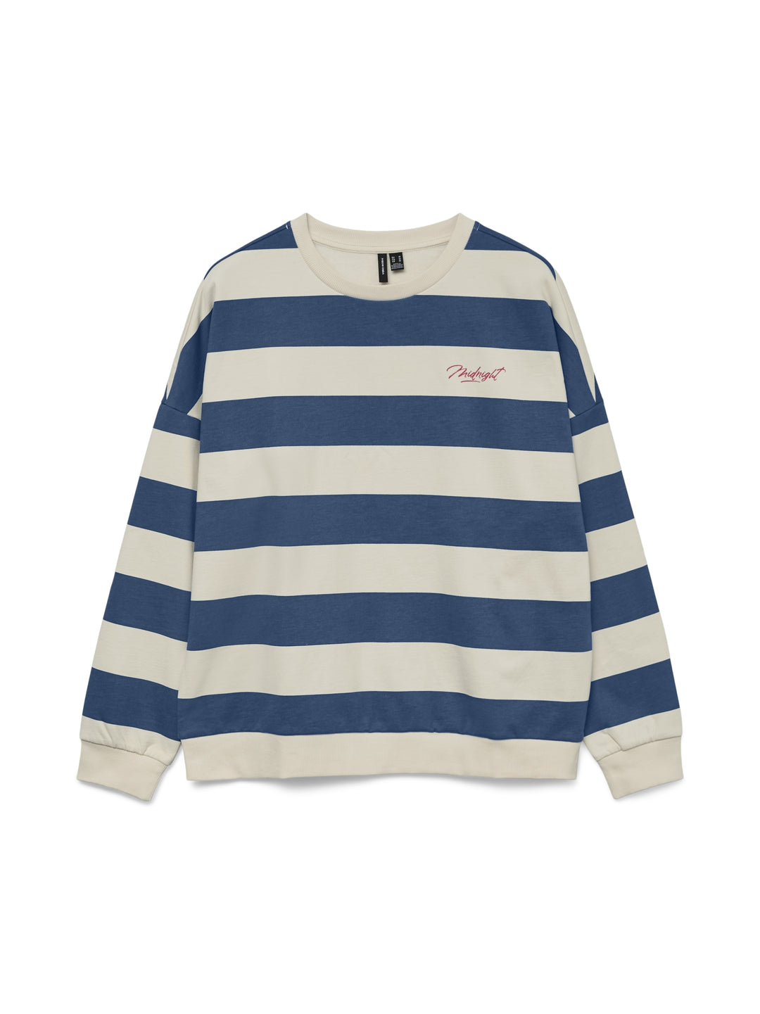 VMVIOLA BEA LS SWEAT BOX JRS, Dark Denim/MIDNIGHT STRIPE 229916001 Bild 1