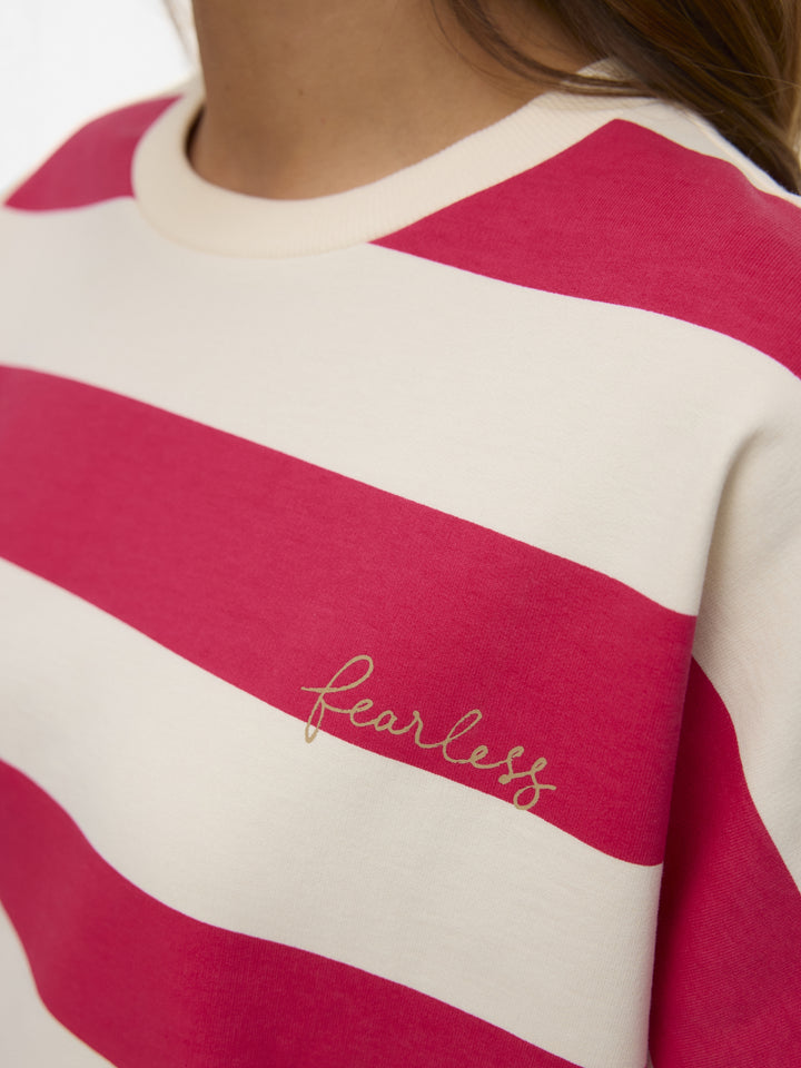 VMVIOLA BEA LS SWEAT BOX JRS, Jazzy/FEARLESS STRIPE 255656002 Bild 3