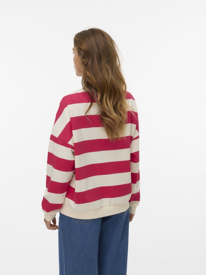 VMVIOLA BEA LS SWEAT BOX JRS, Jazzy/FEARLESS STRIPE 255656002 Bild 4