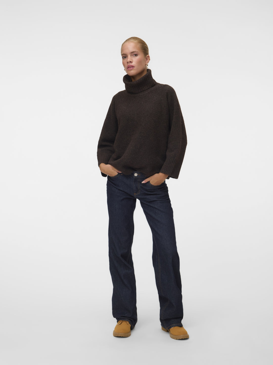 VMVIOLET 7/8 ROLLNECK PULLOVER, Chocolate Torte/MELANGE 297957001 Bild 2