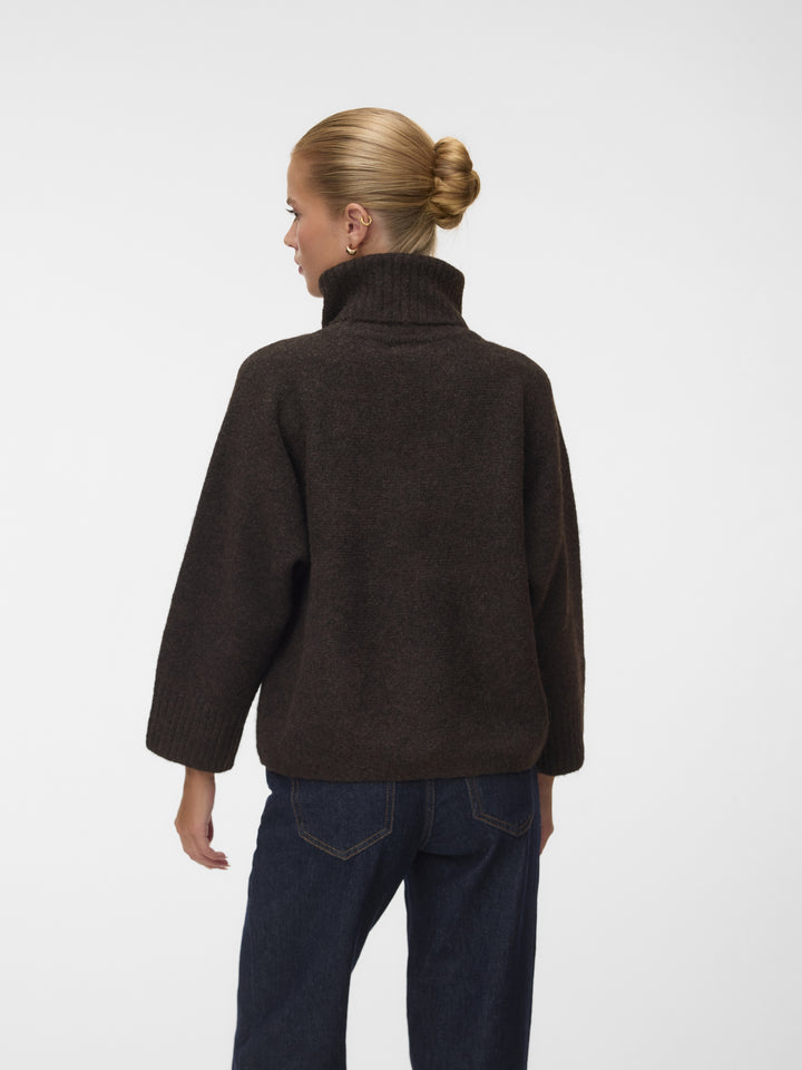 VMVIOLET 7/8 ROLLNECK PULLOVER, Chocolate Torte/MELANGE 297957001 Bild 3