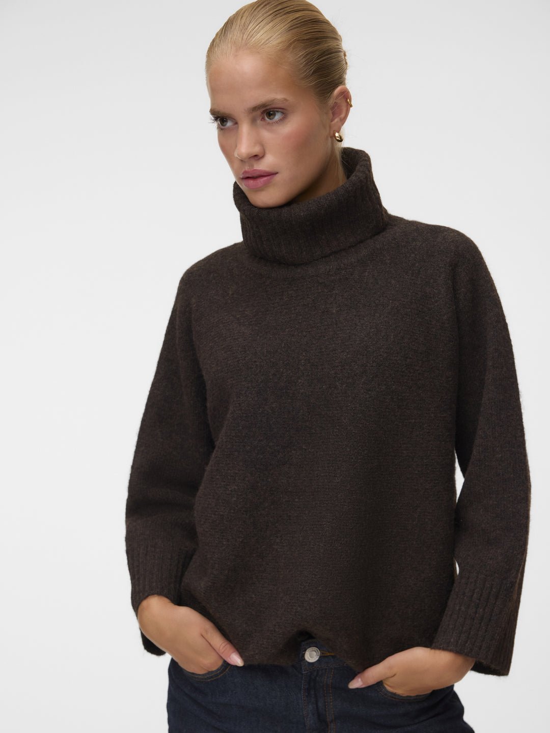 VMVIOLET 7/8 ROLLNECK PULLOVER, Chocolate Torte/MELANGE 297957001 Bild 4