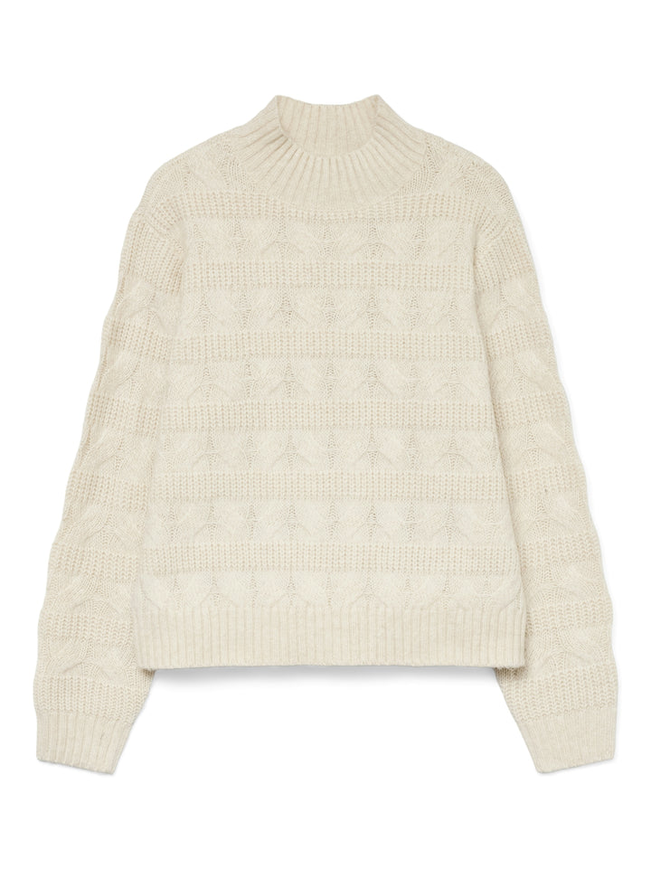 VMVIRGO LS HIGHNECK PULLOVER BF, Birch 222913 Bild 1