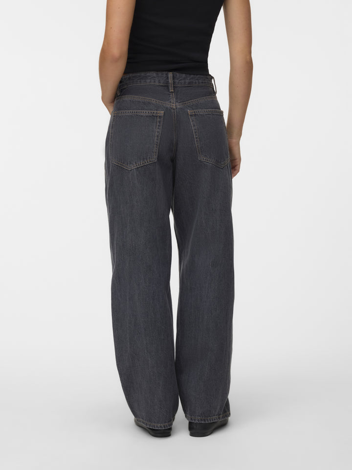 VMZOE MR BARREL DNM JEANS LI223 NOO, Dark Grey Denim/RINSE 178007001 Bild 4