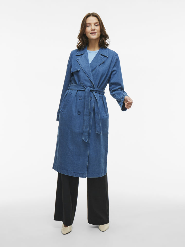VICI NEW L/S DENIM TRENCH COAT, Medium Blue Denim 177854 Bild 5
