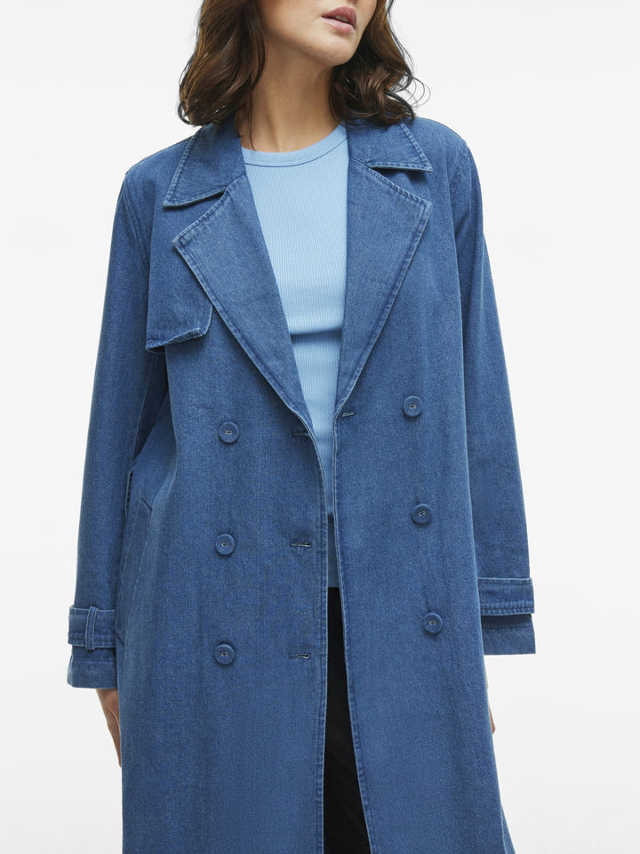 VICI NEW L/S DENIM TRENCH COAT, Medium Blue Denim 177854 Bild 6