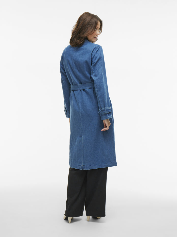 VICI NEW L/S DENIM TRENCH COAT, Medium Blue Denim 177854 Bild 7