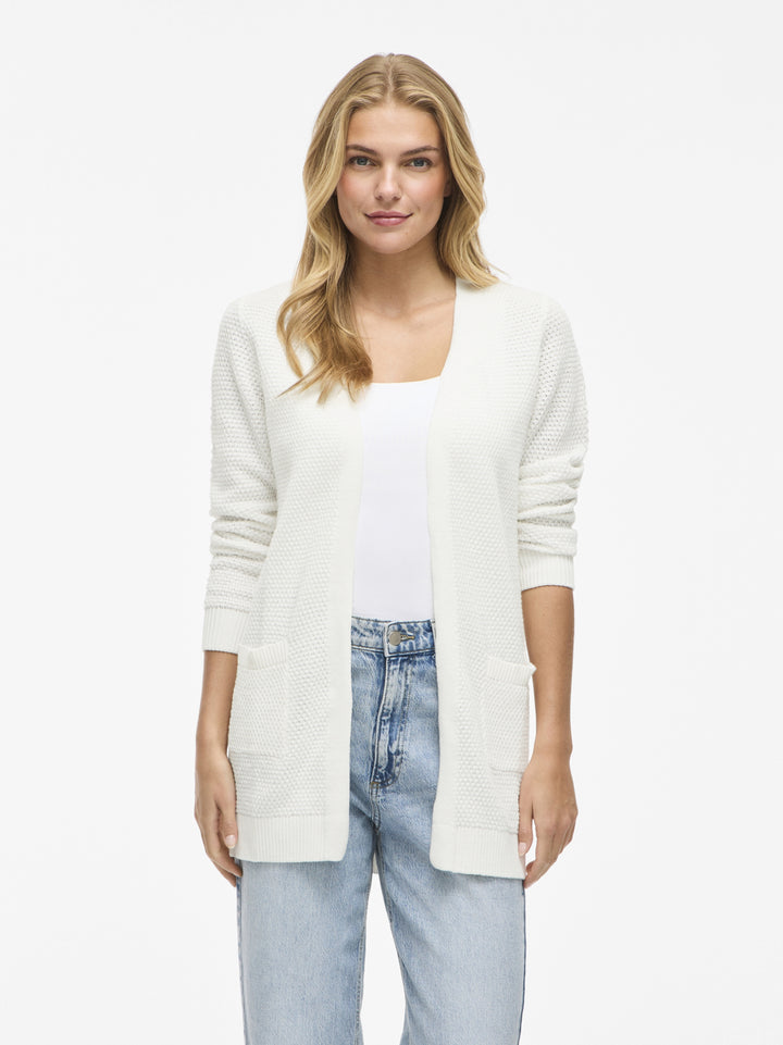 VIDALO L/S KNIT CARDIGAN- NOOS, White Alyssum 217891 Bild 5