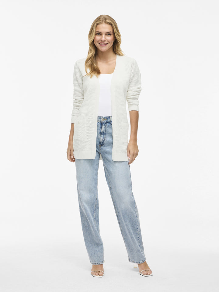 VIDALO L/S KNIT CARDIGAN- NOOS, White Alyssum 217891 Bild 7