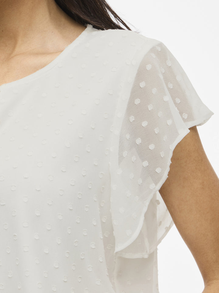 VIEDEE C/S V-NECK TOP - NOOS, Snow White 177862 Bild 4