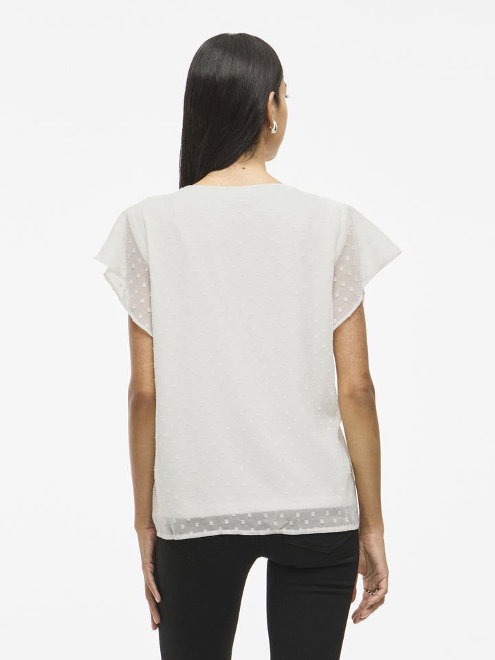VIEDEE C/S V-NECK TOP - NOOS, Snow White 177862 Bild 5
