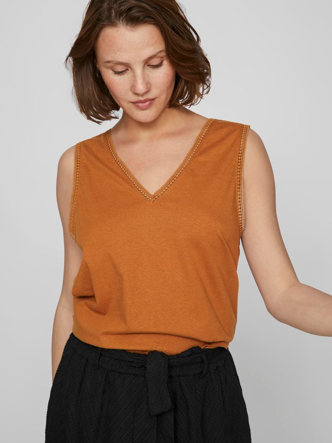 VILINANA V-NECK S/L TOP, Cathay Spice 222337 Bild 6