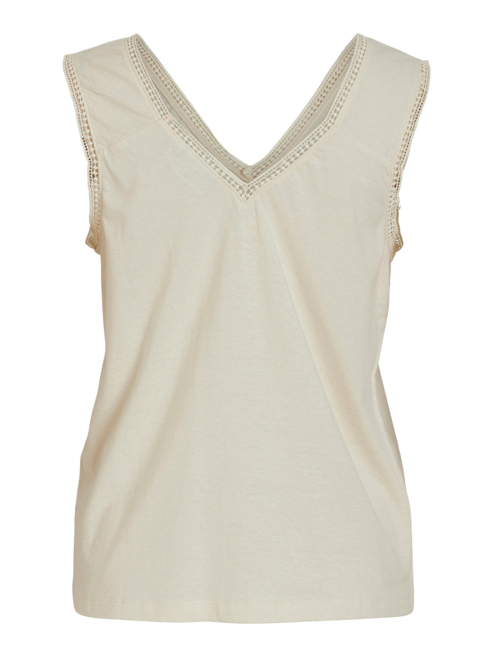 VILINANA V-NECK S/L TOP, Eggnog 286455 Bild 2