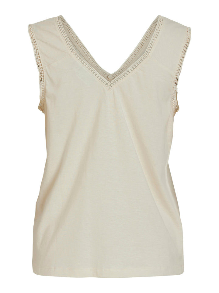 VILINANA V-NECK S/L TOP, Eggnog 286455 Bild 2