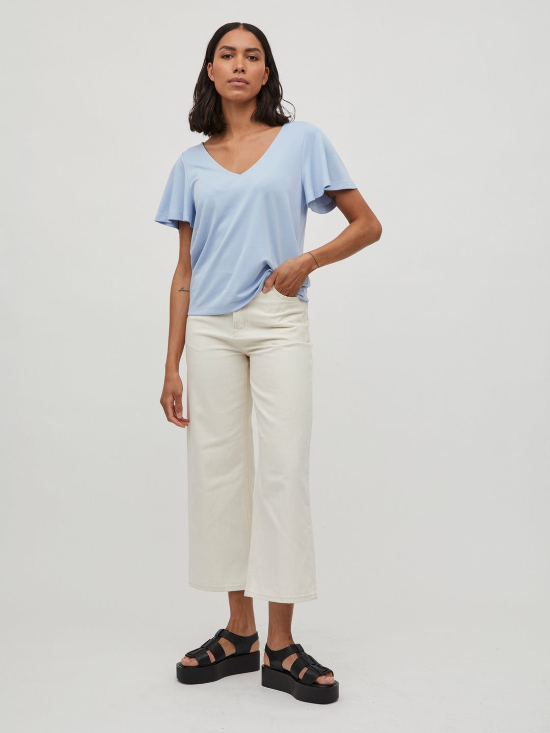 VIMODALI V-NECK S/S TOP/SU/R, Kentucky Blue 253564 Bild 6