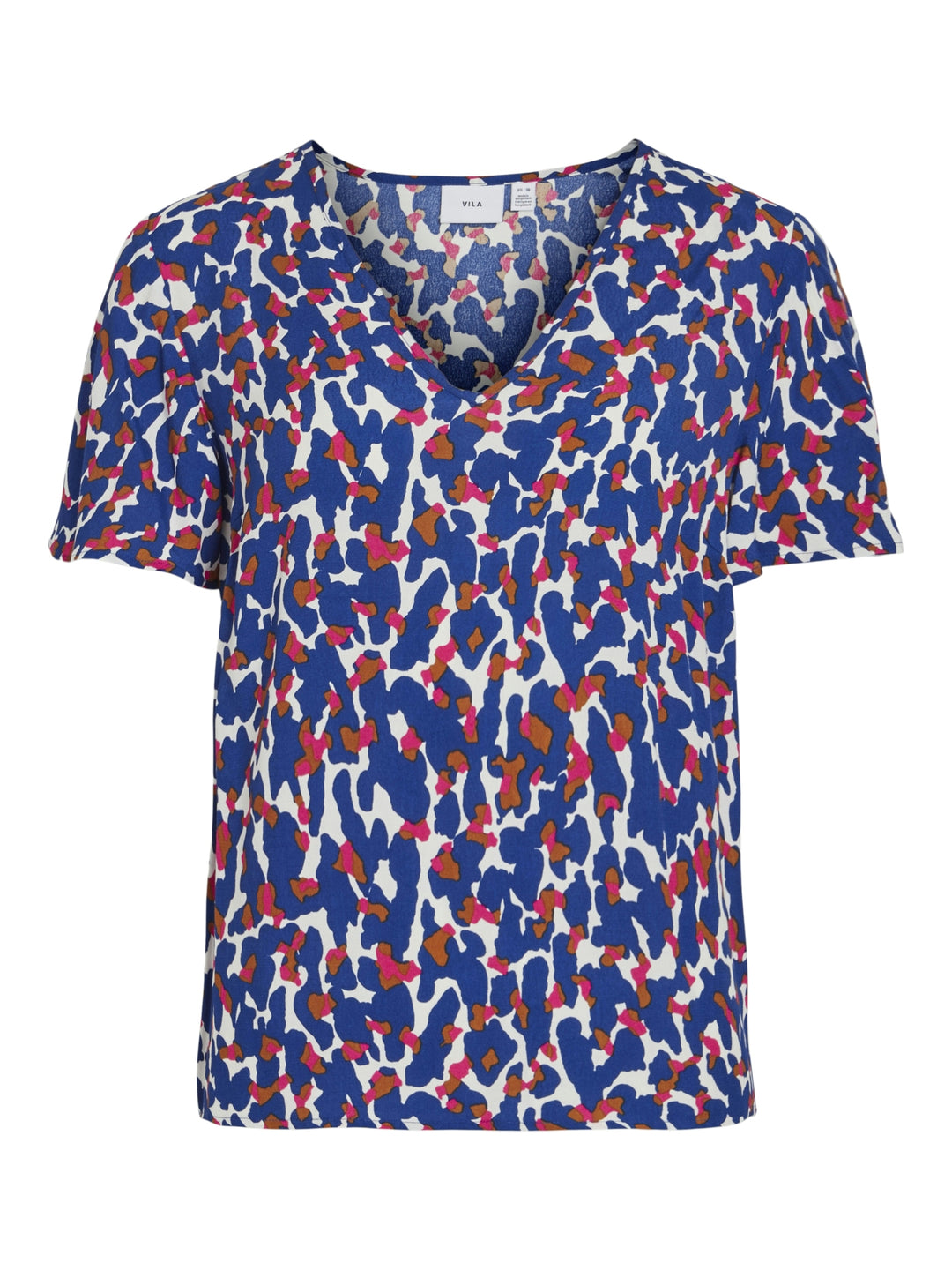 VIRUMA FI S/S V-NECK TOP/R, Mazarine Blue/Fi 243676001 Bild 1