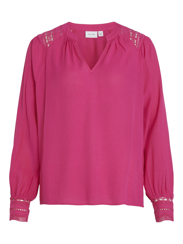 VITLASTA V-NECK L/S LACE TOP, Cabaret 260276 Bild 1