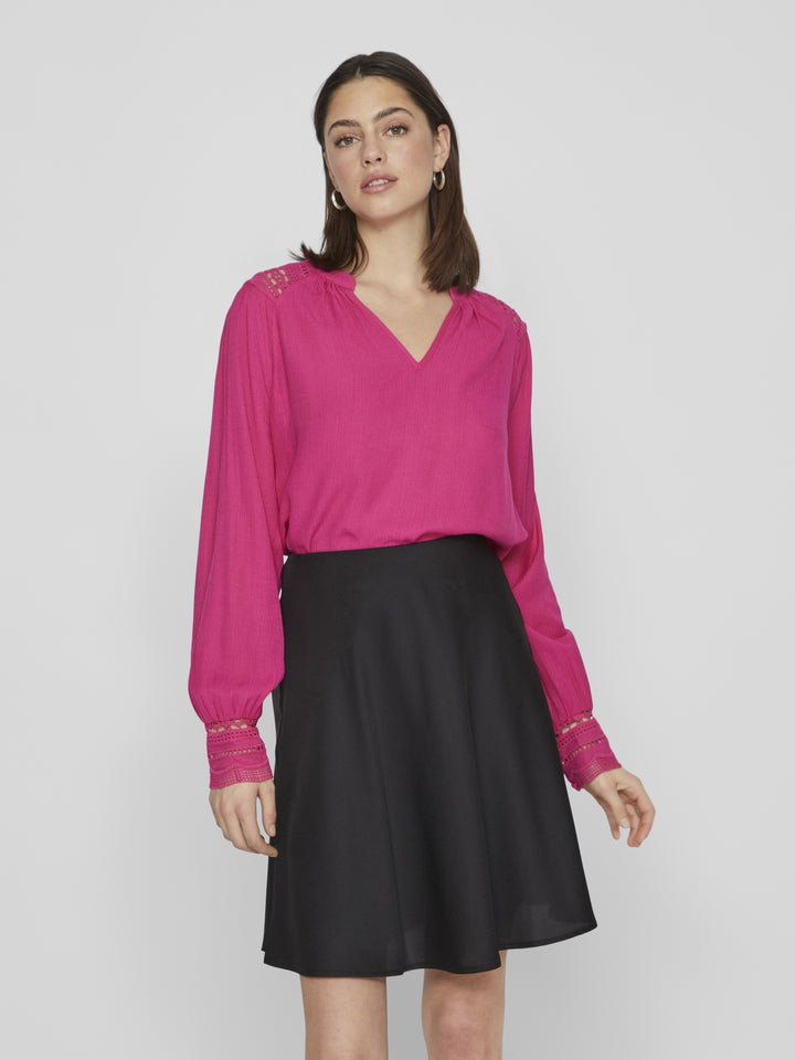 VITLASTA V-NECK L/S LACE TOP, Cabaret 260276 Bild 3