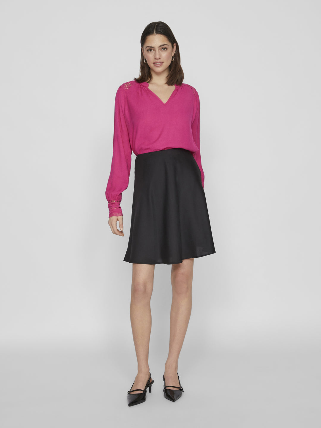 VITLASTA V-NECK L/S LACE TOP, Cabaret 260276 Bild 4