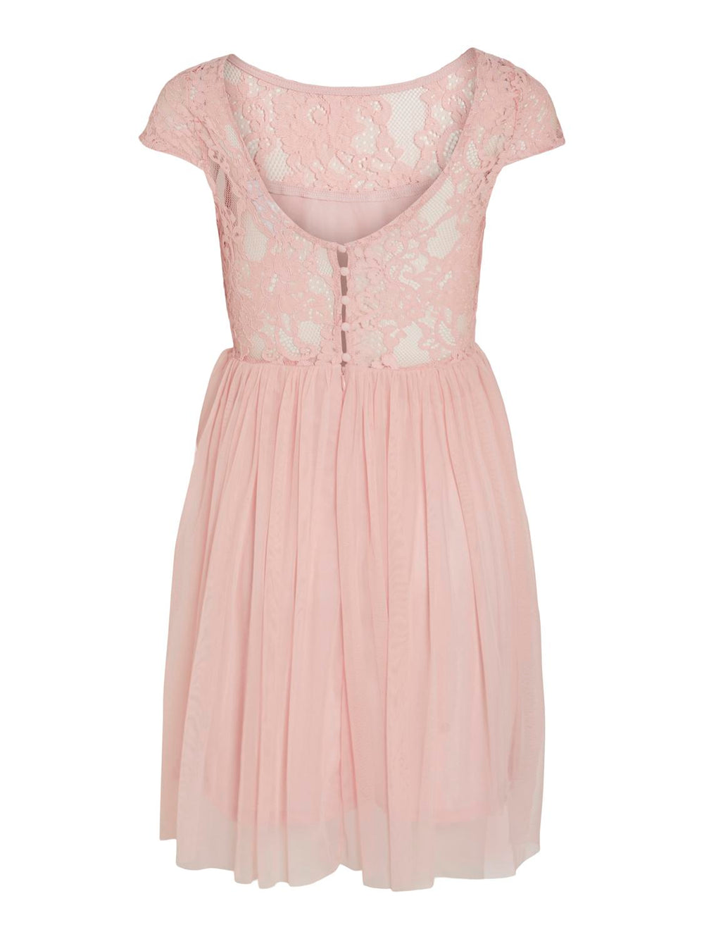 VIULRICANA S/S V-NECK SHORT DRESS/B, Silver Pink 289995 Bild 2