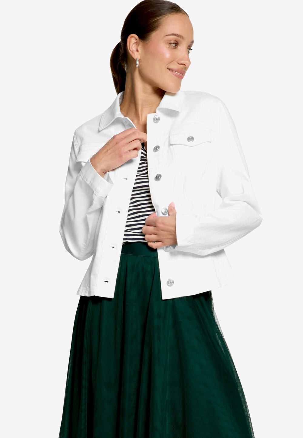 Blazerjacke Kurz 1/1 Arm, Cream Denim 1621 Bild 2