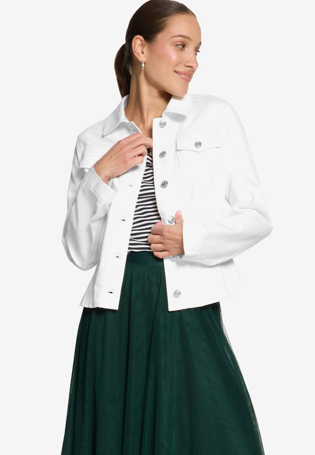 Blazerjacke Kurz 1/1 Arm, Cream Denim 1621 Bild 6