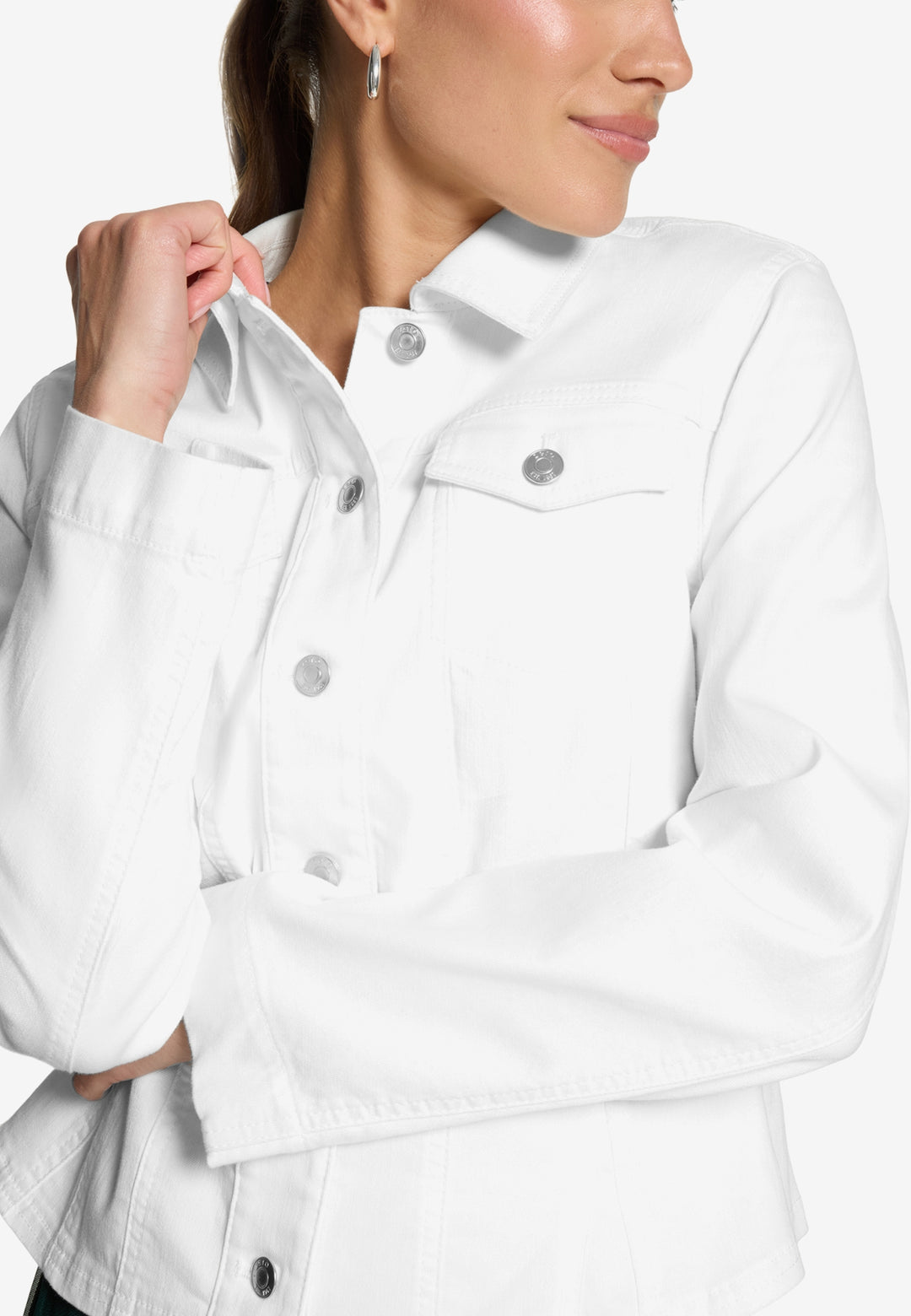 Blazerjacke Kurz 1/1 Arm, Cream Denim 1621 Bild 9