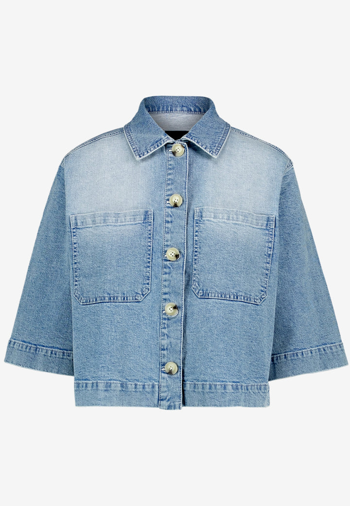 Blazerjacke Kurz 1/1 Arm, Light Blue Denim 8618 Bild 1
