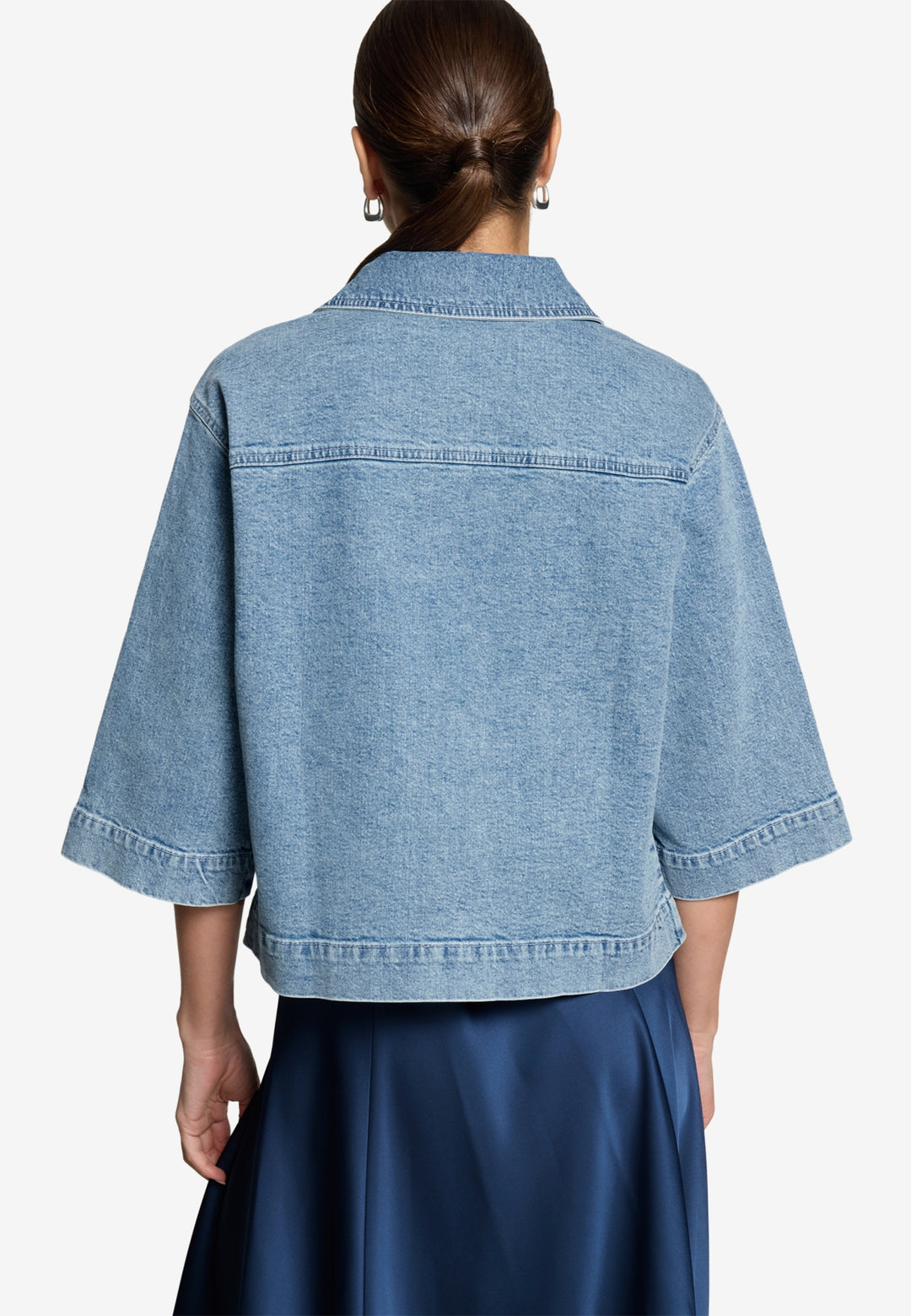 Blazerjacke Kurz 1/1 Arm, Light Blue Denim 8618 Bild 3
