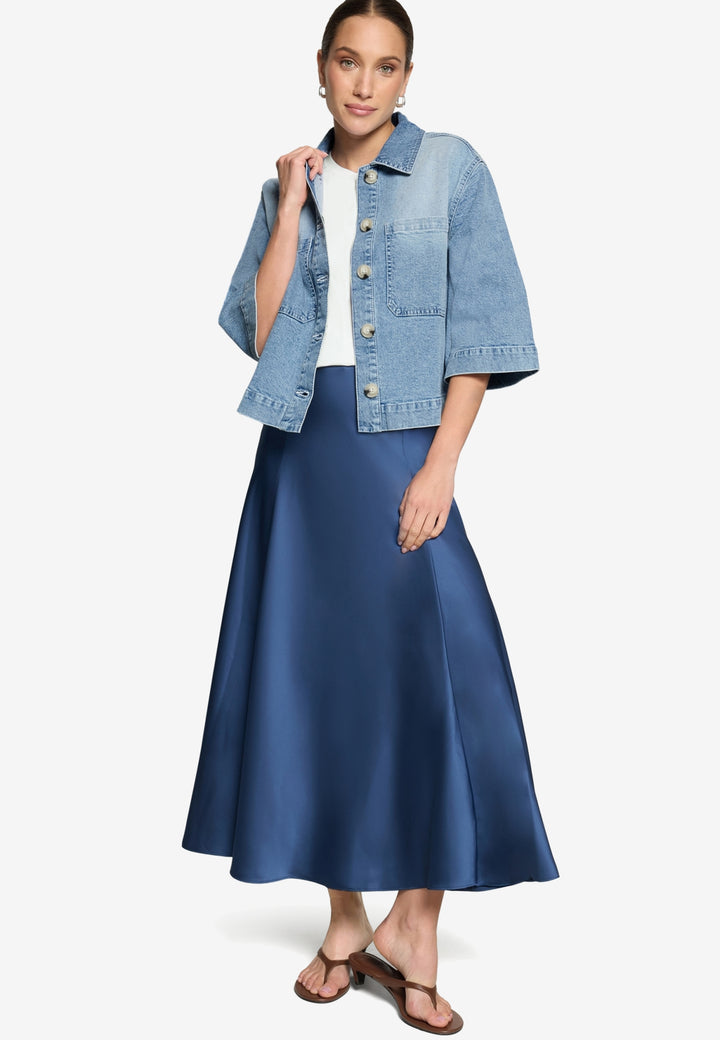 Blazerjacke Kurz 1/1 Arm, Light Blue Denim 8618 Bild 4